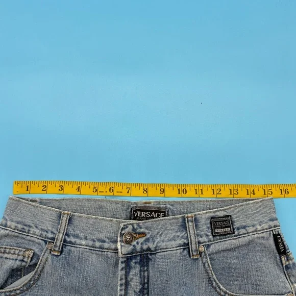 Versace Jeans Couture Men's Denim Pants Size 30” Light Wash, Medusa Head - Picture 14 of 15